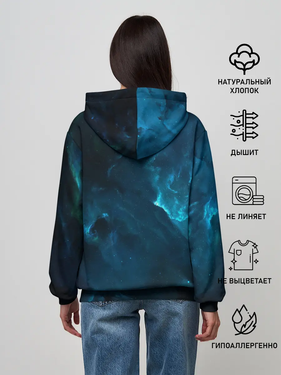 Женское худи / Котик Космонавт