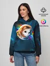 Женское худи / Котик Космонавт