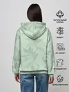 Женское худи / Зеленые листья на светло зеленом