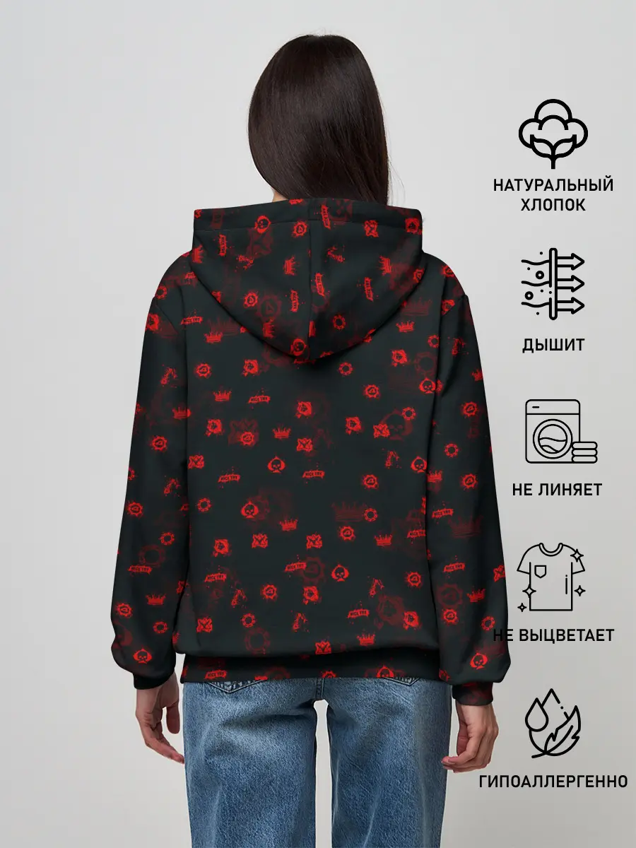 Женское худи / ПАТТЕРН | ШЕСТЕРЕНКИ