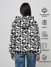 Женское худи / Черно-белый абстрактный узор
