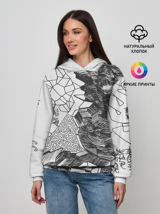 Женское худи / Структурная мозайка