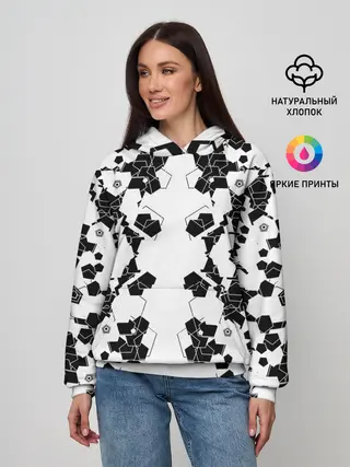 Женское худи / пятиугольники абстракция