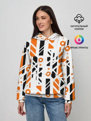 Женское худи / абстракция маршрут