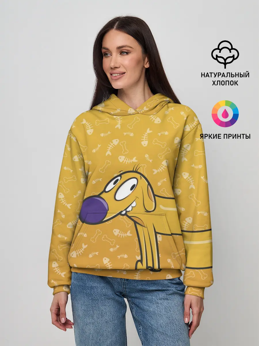 Женское худи / КОТОПЕС | Пес спереди