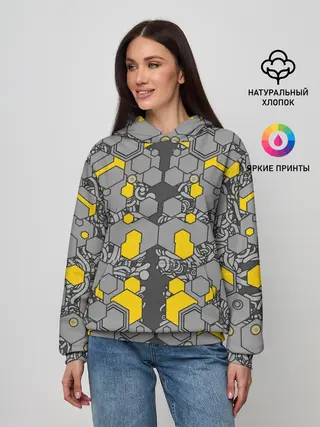 Женское худи / абстракция киберпанк