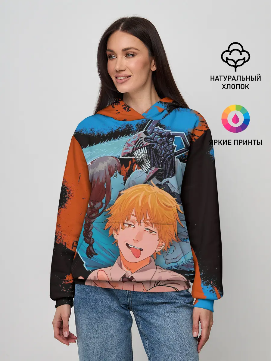 Женское худи / Дэндзи и Макима