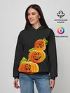 Женское худи / Хэллоуин смешные тыквы