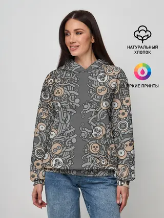 Женское худи / психоделика киберпанк