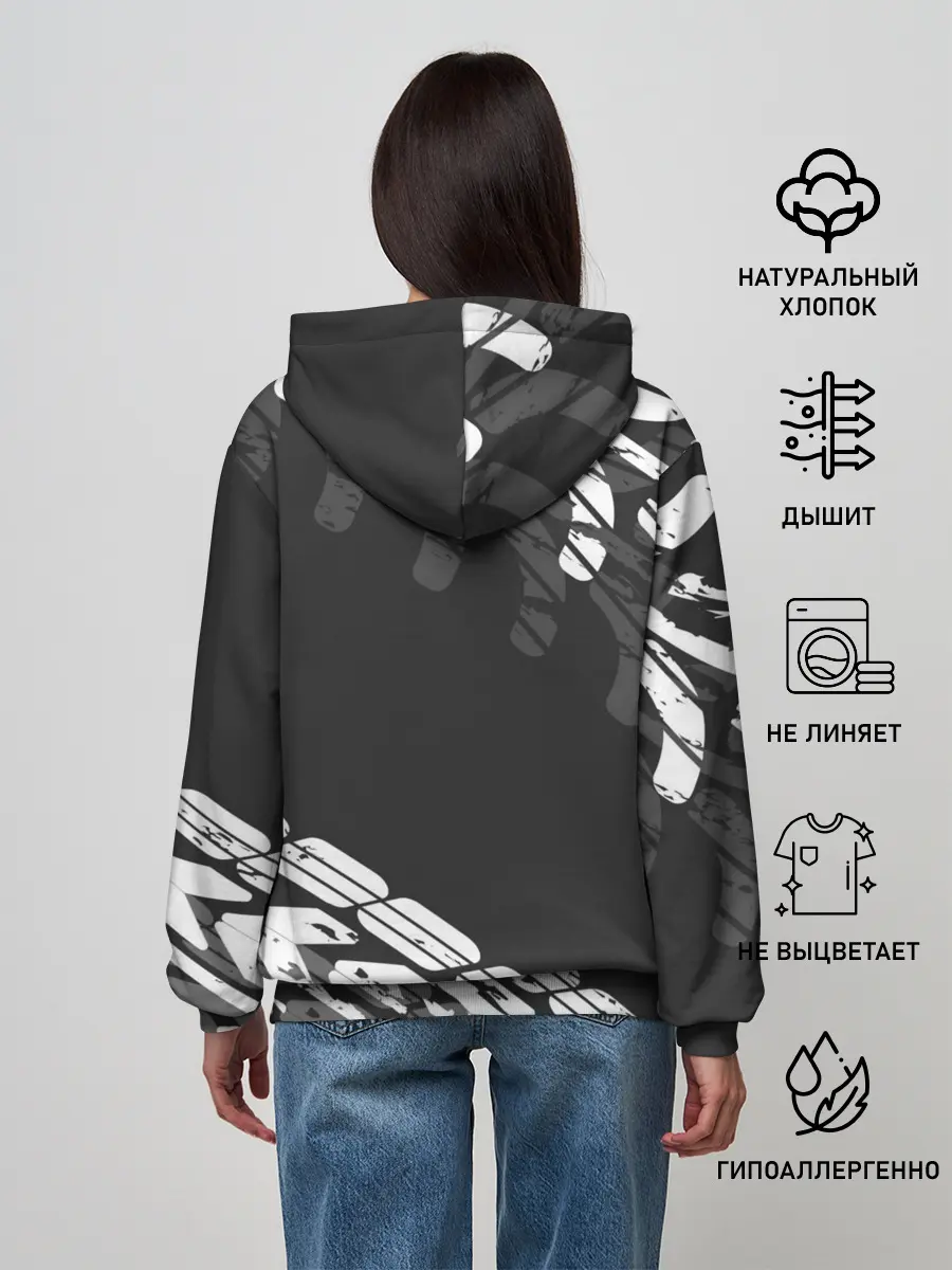 Женское худи / БМВ | BMW TIRE TREAD