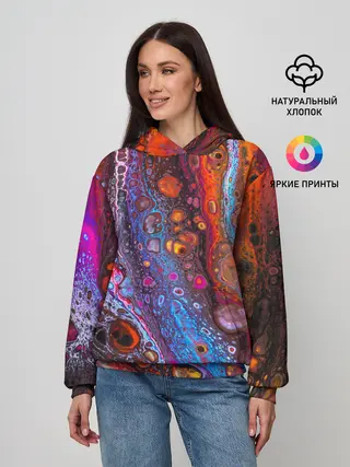 Женское худи / Брызги на камнях