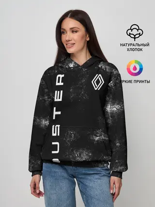 Женское худи / Renault Duster | черный уголь