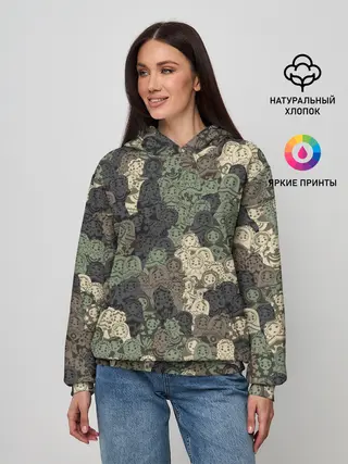 Женское худи / Камуфляж из матрёшек