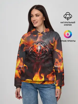 Женское худи / FIRE GEARS OF WAR | ПОСТЕР В ОГНЕ
