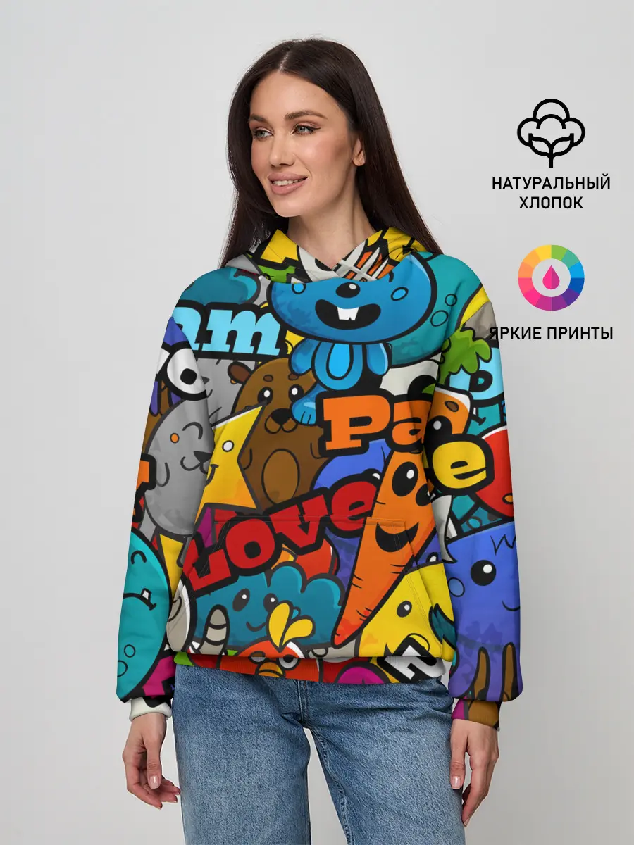 Женское худи / LOVE | PEACE | PARTY