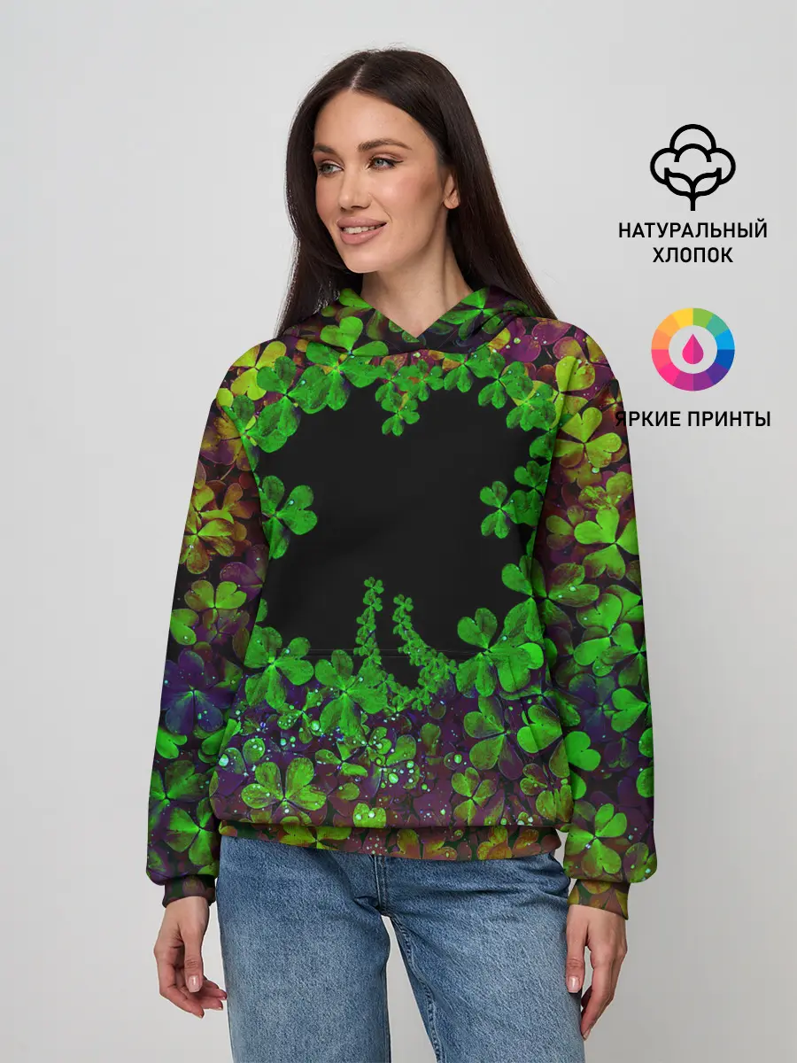 Женское худи / Четырехлистный Клевер