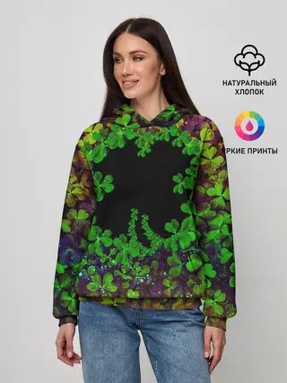 Женское худи / Четырехлистный Клевер