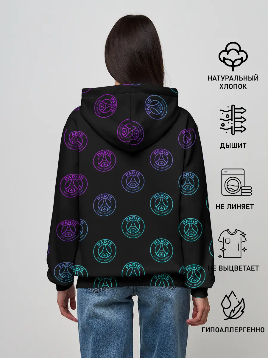 Женское худи / PSG NEON | ПСЖ НЕОН