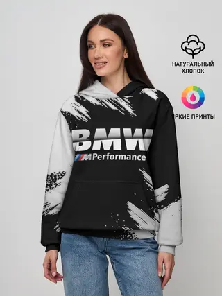 Женское худи / БМВ РАЗРЕЗАННОЕ ЛОГО