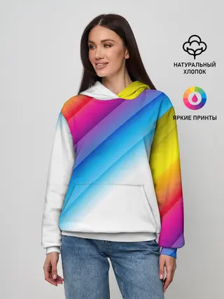Женское худи / РАДУЖНЫЕ ПОЛОСЫ | RAINBOW
