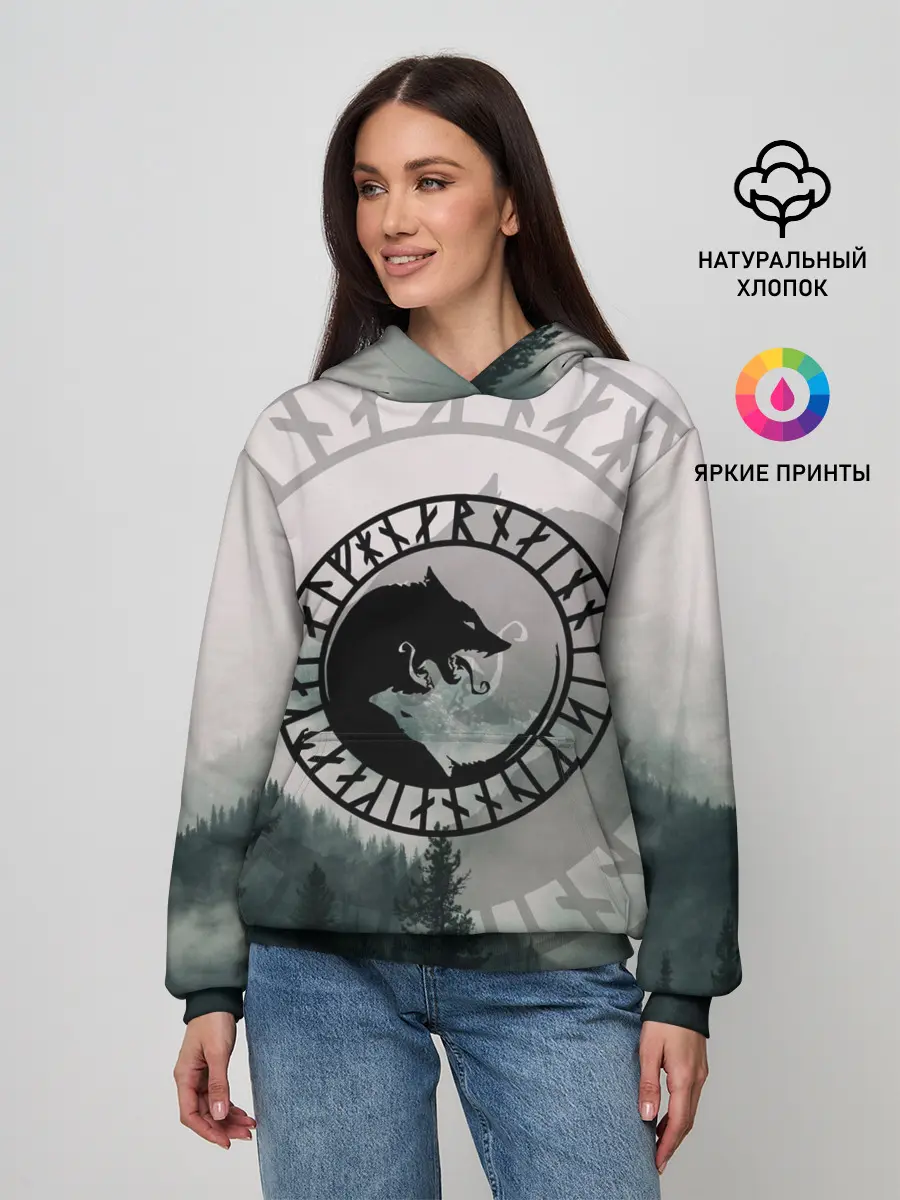 Женское худи / FENRIR | РУНЫ | RUNES