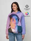 Женское худи / Timothee Chalamet розовый градиент