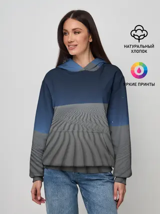 Женское худи / Пустыня дюна песок ночь