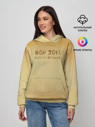 Женское худи / Burning Bridges - Bon Jovi