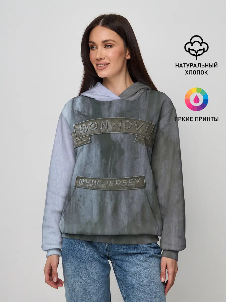 Женское худи / New Jersey - Bon Jovi