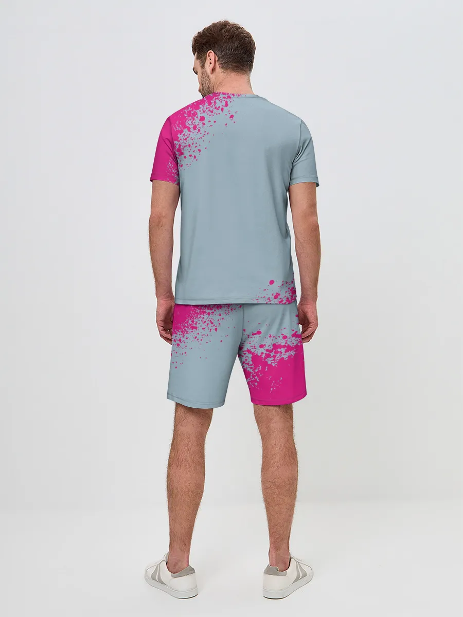 Мужской костюм с шортами / 067 | Розовые брызги