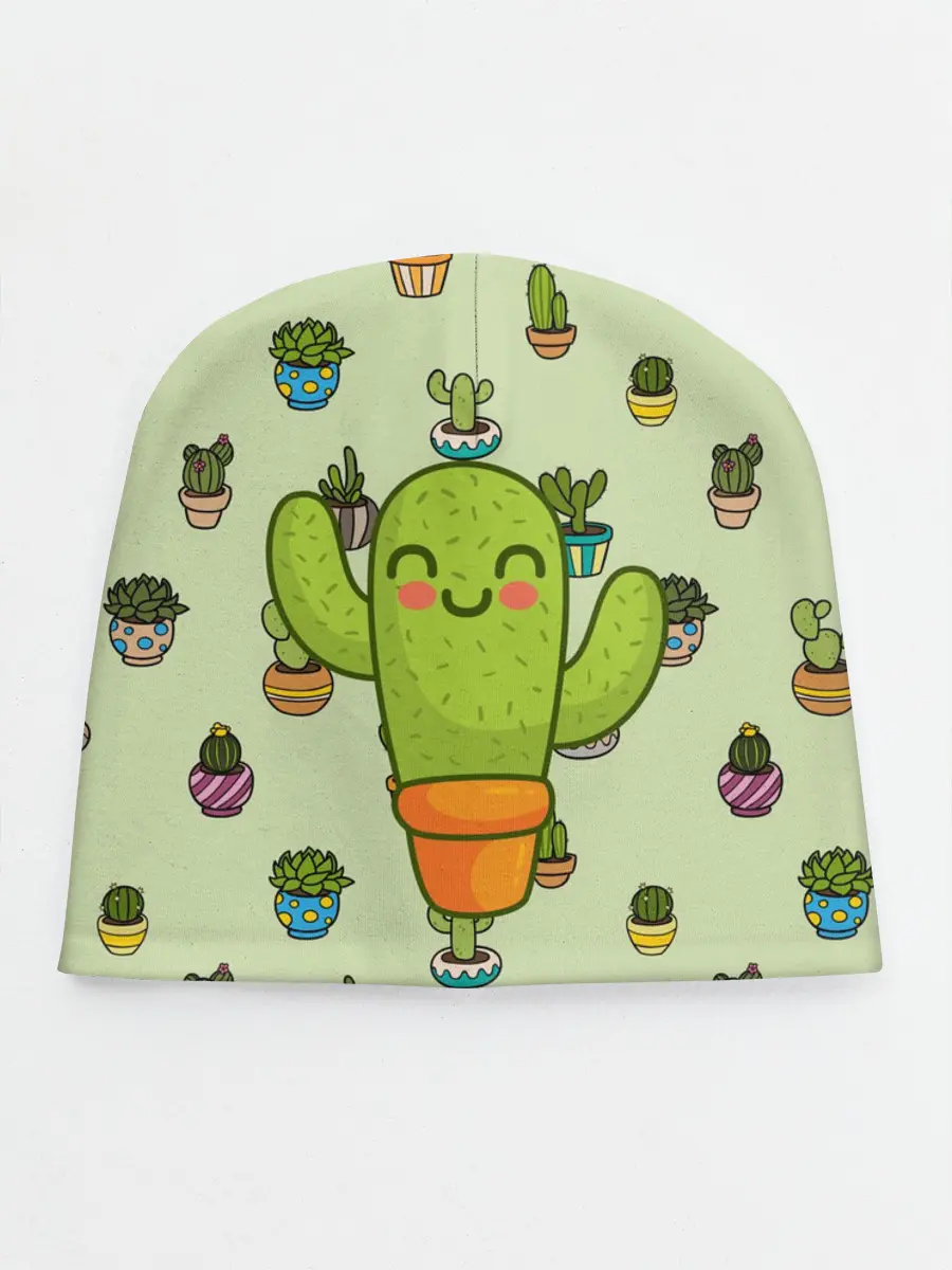 Детская шапка / Веселый кактус