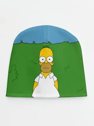 Детская шапка / Гомер Симпсон в кустах