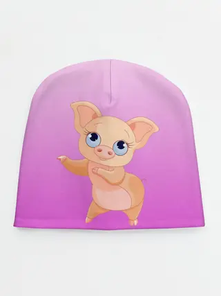 Детская шапка / Танцующая свинка