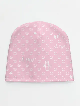 Детская шапка / Lil Peep pink pattern