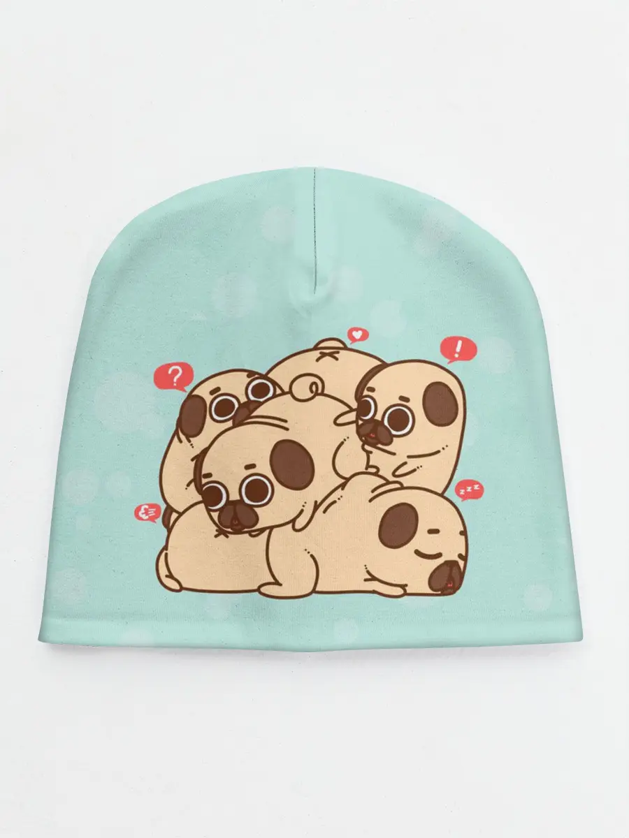 Детская шапка / Мопсы