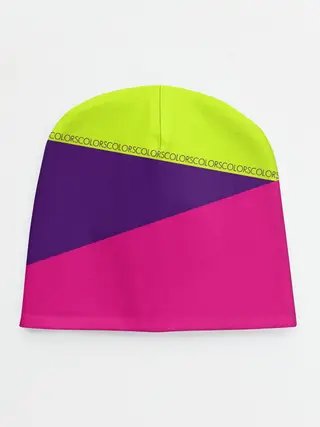 Детская шапка / Треугольники с розовым