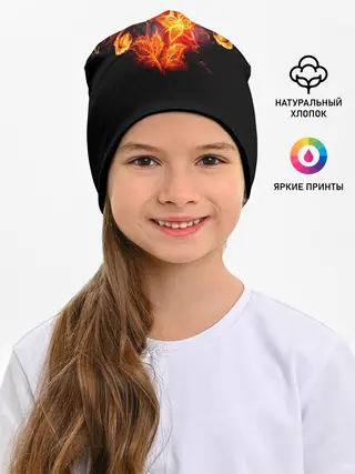 Детская шапка / Огненные цветы в темноте