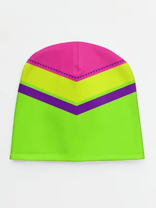 Детская шапка / Цветные треугольники_ салатовы