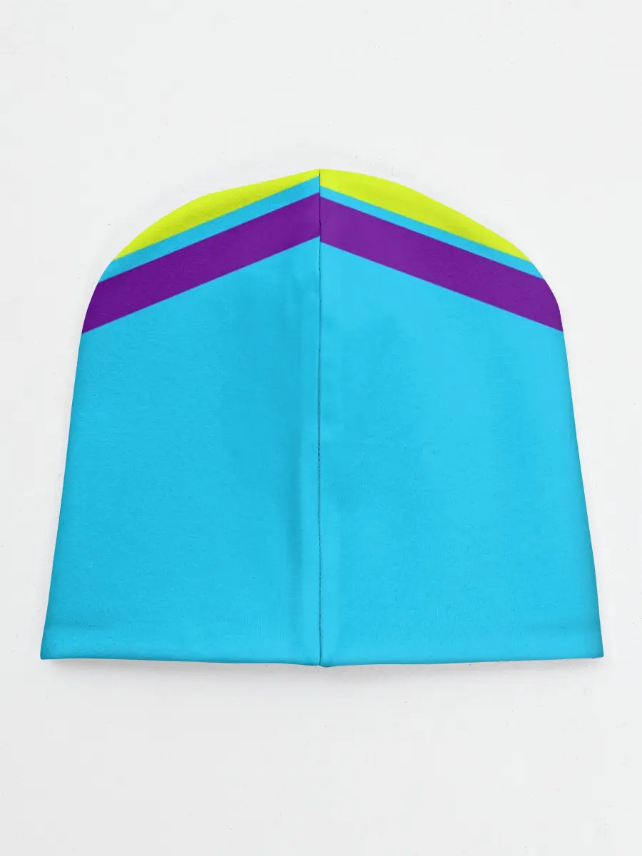 Детская шапка / Цветные треугольники_голубой