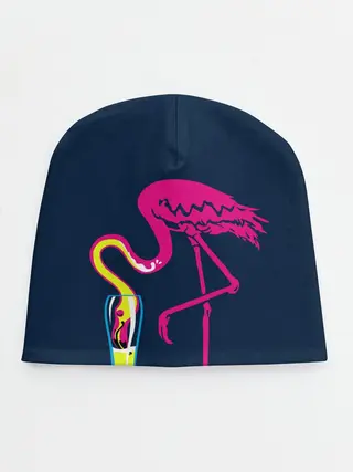 Детская шапка / Кислотный фламинго