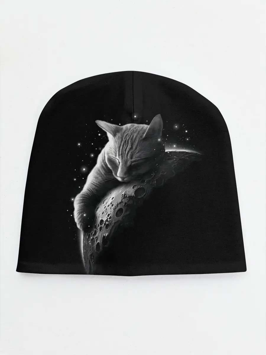 Детская шапка / Спящий Кот на Луне