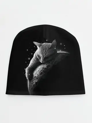 Детская шапка / Спящий Кот на Луне