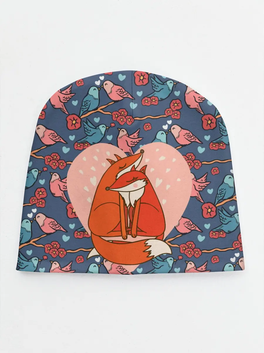 Детская шапка / Влюбленные лисички