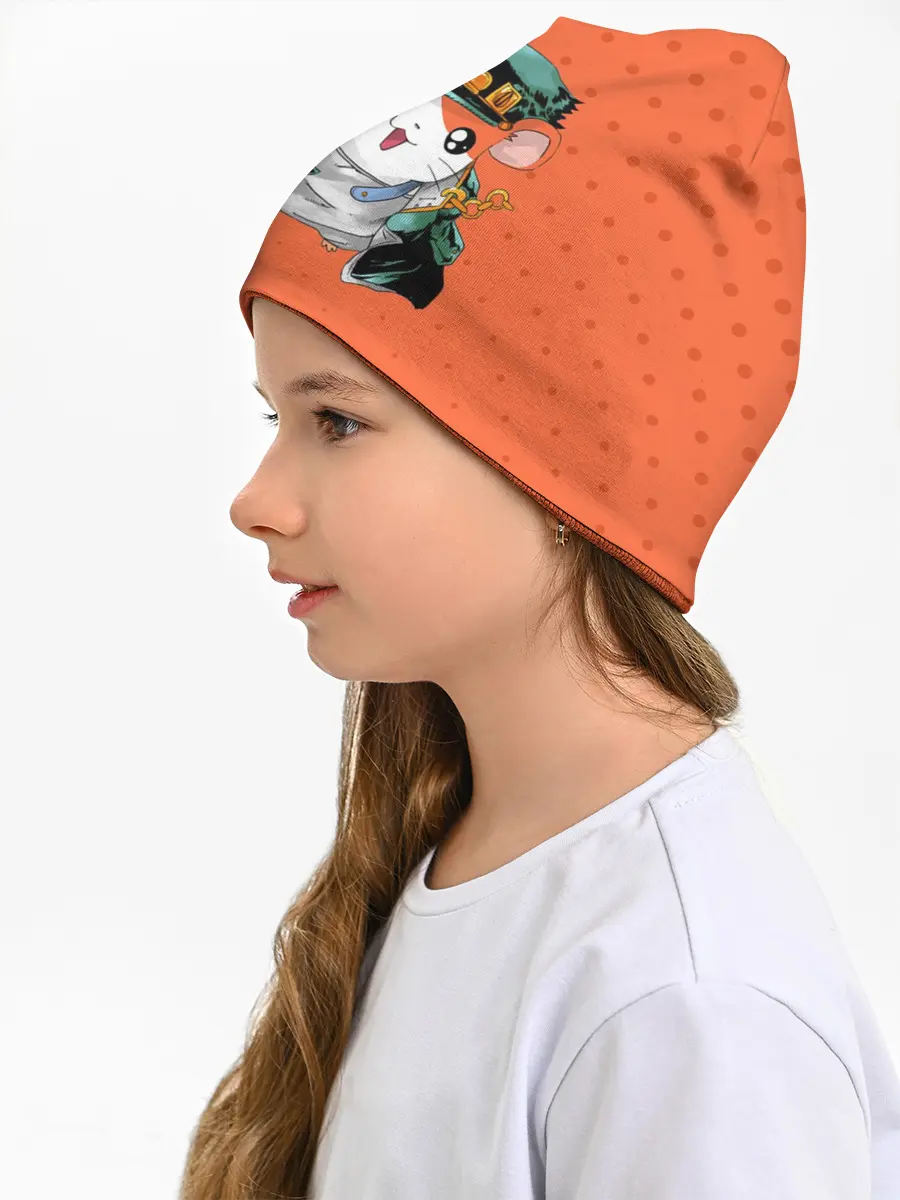 Детская шапка / Джоджо хомяк на оранжевом