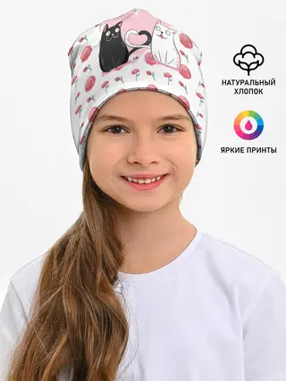Детская шапка / Милые котики