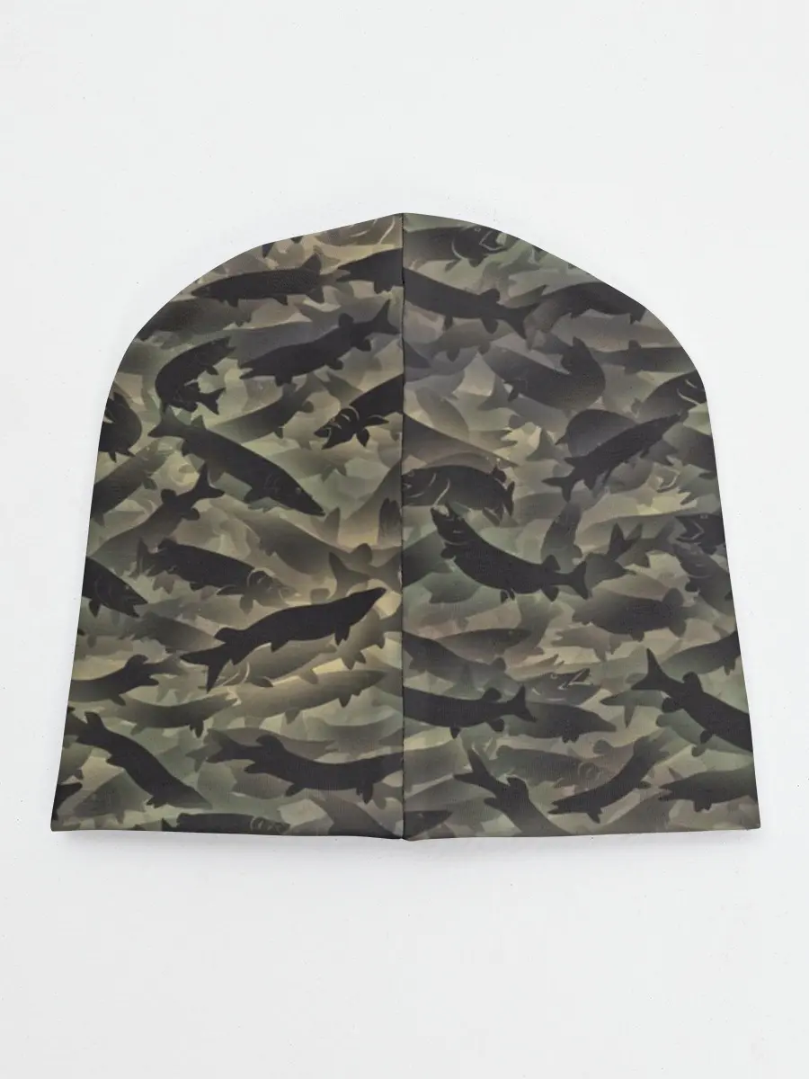 Детская шапка / Камуфляж с щуками