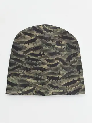 Детская шапка / Камуфляж с щуками