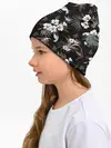 Детская шапка / Белые цветы