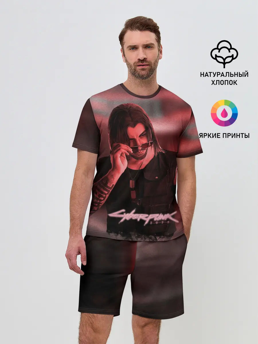 Мужской костюм с шортами / Johnny Silverhand Cyberpunk