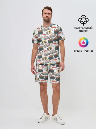 Мужской костюм с шортами / Котики | Суши